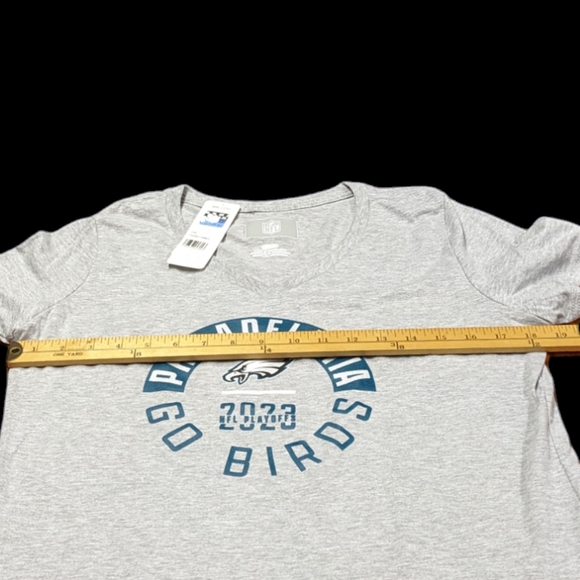 NFL Team Apparel Womens Primed Tourney Philadelphia Eagles Go Birds Playoff Tee - Picture 6 of 9